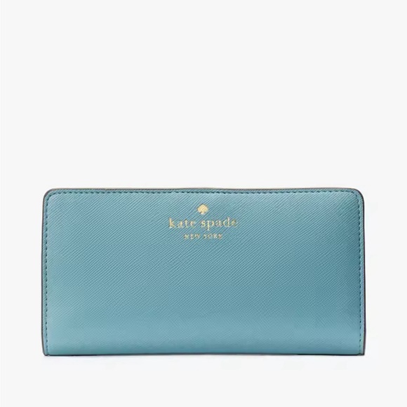 Schuyler Large Smokey Blue Slim Bifold Wallet - Picture 1 of 3